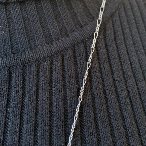 OPERA long Elegant Silver Pendant Necklace - converse skates charms - Picture 4 of 7